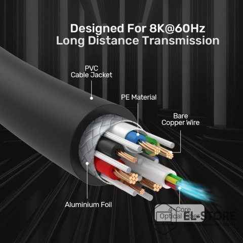 UNITEK UNITEK C11085GY01-60M kabel HDMI HDMI Typu A (Standard) Czarny