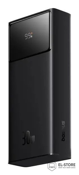 Baseus Powerbank Baseus Star-Lord 20000mAh 30W z wyświetlaczem i kablem Baseus Simple USB-A - USB-C 3A 30cm - czarny
