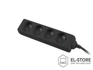Lanberg LANBERG LISTWA PRZEDŁUŻACZ 1.5M 4X 230V PL KABEL WYKONANY Z PEŁNEJ MIEDZI CZARNA
