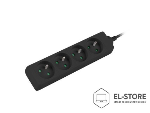 Lanberg LANBERG LISTWA PRZEDŁUŻACZ 1.5M 4X 230V PL KABEL WYKONANY Z PEŁNEJ MIEDZI CZARNA