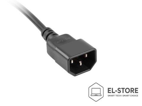 Lanberg Przedłużacz Lanberg PS0-04E-0100-IEC-BK (1m; kolor czarny)