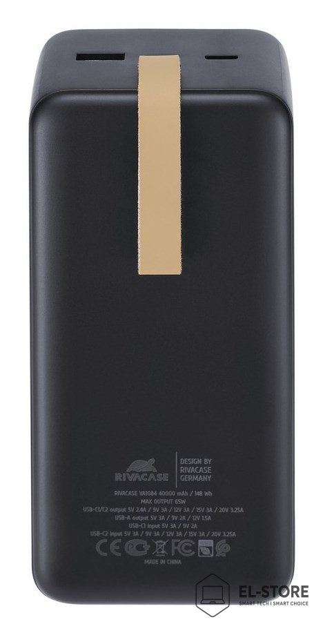 RivaCase Rivacase VA1084 bank mocy Litowo-polimerowy (LiPo) 40000 mAh Czarny