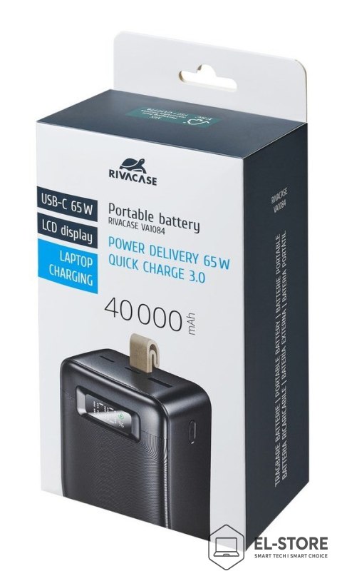 RivaCase Rivacase VA1084 bank mocy Litowo-polimerowy (LiPo) 40000 mAh Czarny