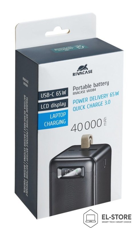 RivaCase Rivacase VA1084 bank mocy Litowo-polimerowy (LiPo) 40000 mAh Czarny
