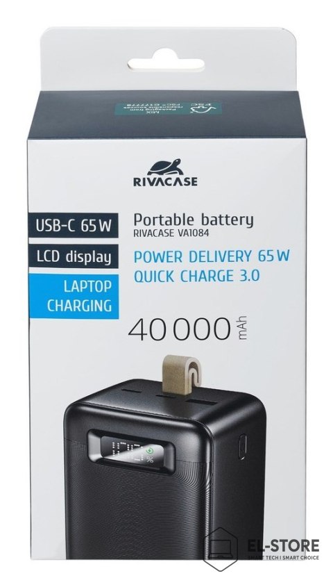 RivaCase Rivacase VA1084 bank mocy Litowo-polimerowy (LiPo) 40000 mAh Czarny