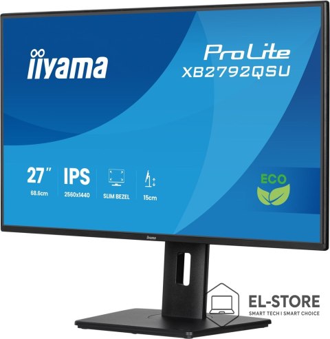 IIYAMA Iiyama ProLite XB2792QSU-B1 monitor komputerowy 68,6 cm (27") 2560 x 1440 px Quad HD LED Czarny