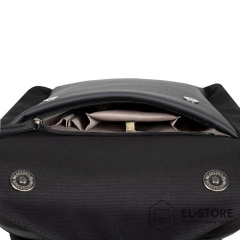 RivaCase RIVACASE PLECAK NA LAPTOP 13,3" CARDIFF, CZARNY, ZE SKÓRY EKOLOGICZNEJ I PŁÓTNA