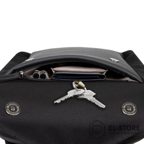 RivaCase RIVACASE PLECAK NA LAPTOP 13,3" CARDIFF, CZARNY, ZE SKÓRY EKOLOGICZNEJ I PŁÓTNA