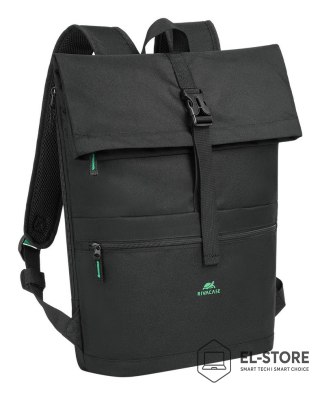 RivaCase Rivacase Gremio plecak City backpack Czarny Poliester, Przetworzony politereftalan etylenu (rPET)