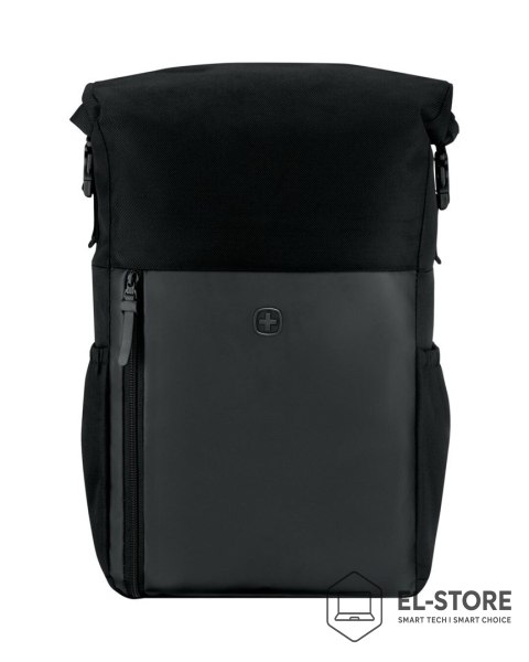 WENGER Wenger, UrbanOne Roll-Top 15.6" Laptop Backpack,Black