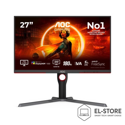 AOC AOC G3 Q27G3XMN/BK monitor komputerowy 68,6 cm (27") 2560 x 1440 px 2K Ultra HD LED Czarny