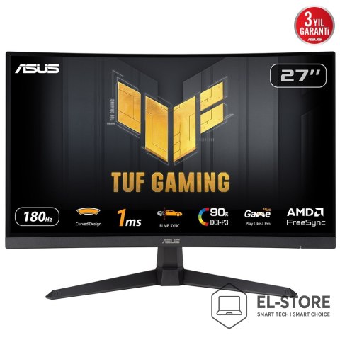 ASUS ASUS TUF Gaming VG27VQ3B monitor komputerowy 68,6 cm (27") 1920 x 1080 px Full HD LCD Czarny