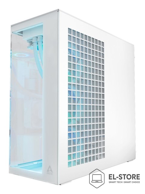 No name Okno Arctic Xtender Weiß Transparentes Glasfenster mit GPU mount