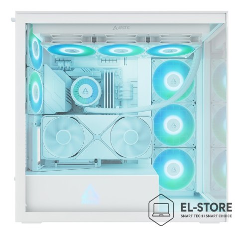 No name Okno Arctic Xtender Weiß Transparentes Glasfenster mit GPU mount