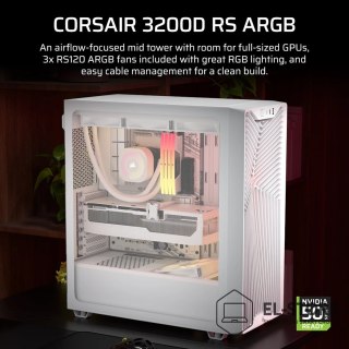 Corsair Obudowa Corsair 3200D RS ARGB Mid-Tower White