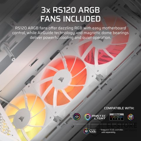 Corsair Obudowa Corsair 3200D RS ARGB Mid-Tower White