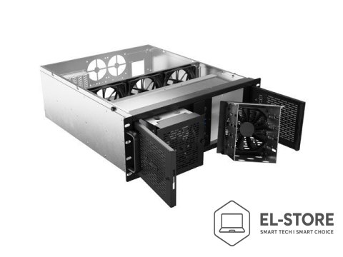 Lanberg Obudowa do serwera modułowego Rack 4U Lanberg SC01-5204-12B