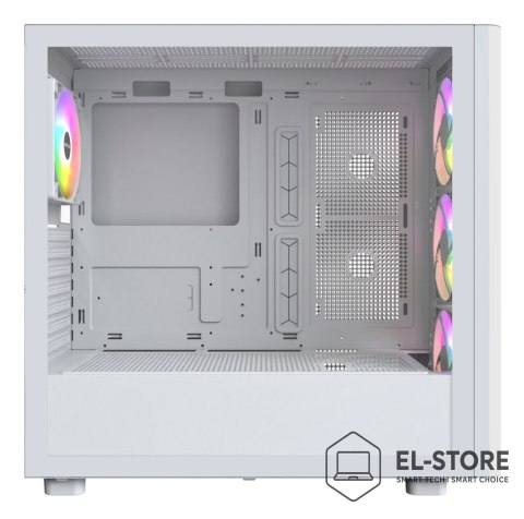 Montech Drewniana obudowa PC Montech XR, Midi-Tower, ATX, ARGB, Szkło hartowane - biała