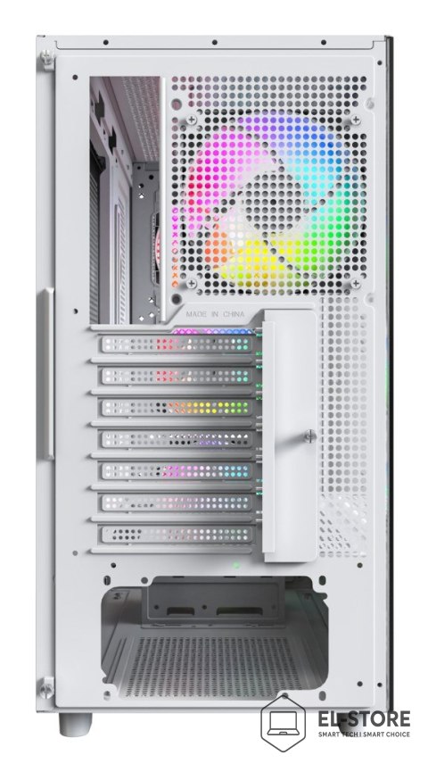 Montech Drewniana obudowa PC Montech XR, Midi-Tower, ATX, ARGB, Szkło hartowane - biała