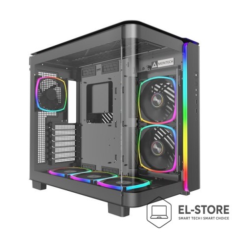 Montech Montech KING 95 PRO Midi-Tower, Szkło Hartowane, ARGB - czarny