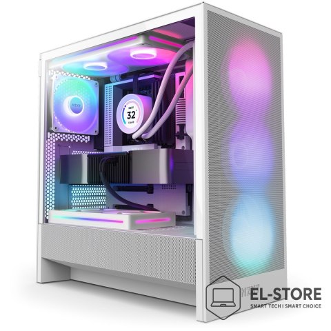 NZXT NZXT H5 Flow RGB Midi Tower Biały