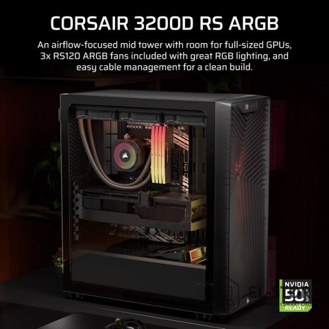 Corsair Obudowa Corsair 3200D RS ARGB Mid-Tower Smoked