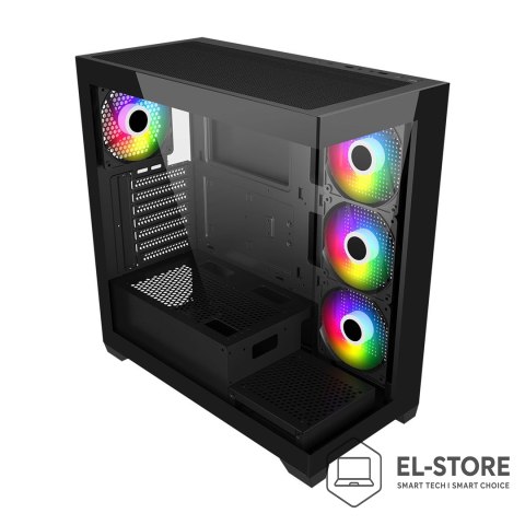 Fortron Obudowa FSP Geh Midi M340 BA ATX/ M-ATX/M-ITX/ARGB o.N. Black retail
