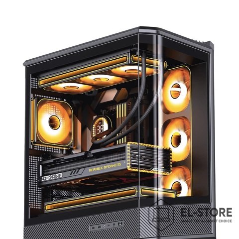 Jonsbo Obudowa PC Jonsbo D400, Midi Tower, ATX, Szkło Hartowane