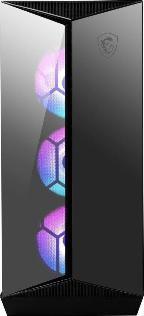 MSI Obudowa komputerowa MSI MPG GUNGNIR 110R Mid Tower Gaming Computer Case Black, USB 3.2 Gen2 Type C, 4x 120mm ARGB Fan, Mystic Li