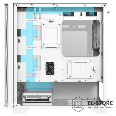 Montech Montech AIR 100 ARGB, Micro-ATX, szkło hartowane - białe