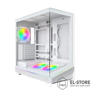 Montech Montech Sky 3 PC Case, Midi Tower, ATX, ARGB, Tempered Glass - White