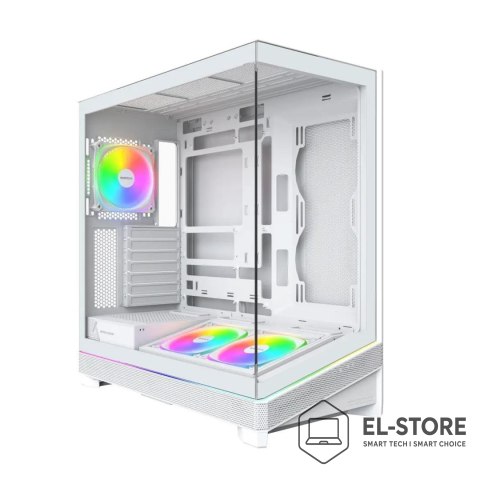 Montech Montech Sky 3 PC Case, Midi Tower, ATX, ARGB, Tempered Glass - White