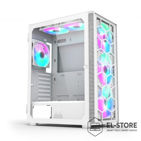 Montech Obudowa komputerowa Montech X3 TG RGB biała