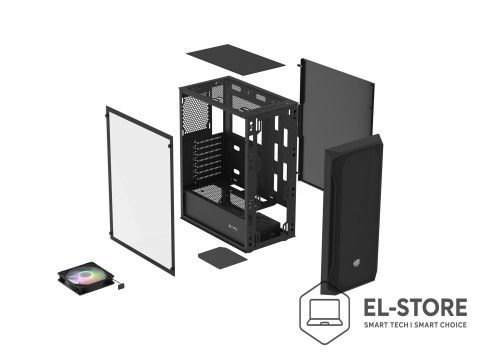 NATEC OBUDOWA FURY SHOBO SH4 RGB MIDI TOWER Z OKNEM CZARNA