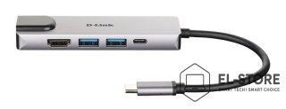 D-Link Adapter D-Link DUB-M520 - Przewodowy - Thunderbolt 3 - 60 W - 10,100,1000 Mbit/s - IEEE 802.3 - IEEE 802.3ab - IEEE 802.3az - IE