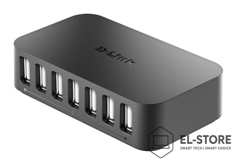 D-Link D-Link DUB-H7 USB 2.0 Type-C 480 Mbit/s Czarny