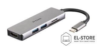 D-Link D-link- Hub USB-C-2xUSB,1xSD/microSD 1xHDMI