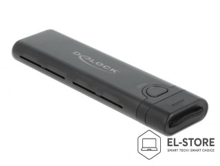 DELOCK DeLOCK Obudowa zewnętrzna USB Type-C na M.2 NVMe PCIe lub SATA SSD - Beznarzędziowa