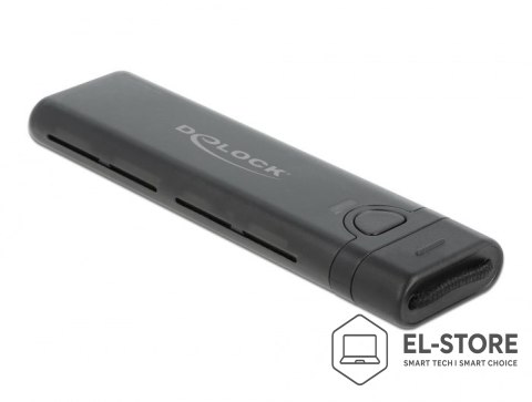 DELOCK DeLOCK Obudowa zewnętrzna USB Type-C na M.2 NVMe PCIe lub SATA SSD - Beznarzędziowa