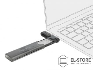 DELOCK DeLOCK Obudowa zewnętrzna USB Type-C na M.2 NVMe PCIe lub SATA SSD - Beznarzędziowa