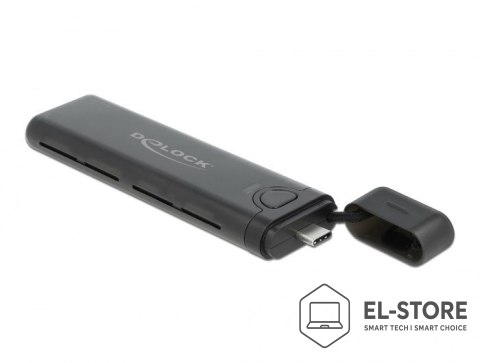 DELOCK DeLOCK Obudowa zewnętrzna USB Type-C na M.2 NVMe PCIe lub SATA SSD - Beznarzędziowa