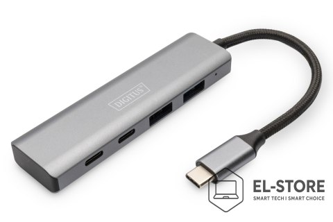 DIGITUS Digitus Koncentrator USB-C 4-portowy, 2 x USB A i 2 x USB-C