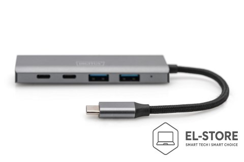 DIGITUS Digitus Koncentrator USB-C 4-portowy, 2 x USB A i 2 x USB-C