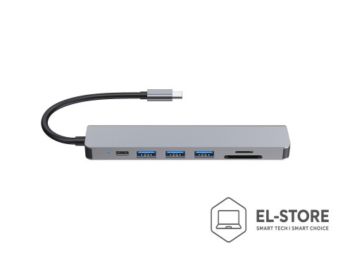 EQUIP Equip 133494 stacja dokująca Przewodowa USB 3.2 Gen 1 (3.1 Gen 1) Type-C Srebrny