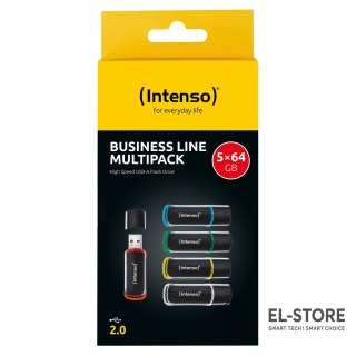 INTENSO Intenso 3511595 pamięć USB 64 GB USB Typu-A 2.0 Czarny, Czerwony, Zielony, Przezroczysty, Żółty, Niebieski