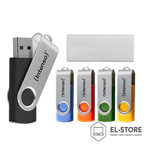 INTENSO Intenso USB Flash Drive Office Line 3543595 3.2 5St. Multipack - 64 GB pamięć USB USB Typu-A 3.2 Gen 1 (3.1 Gen 1) Wielobarwny