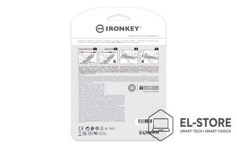 Kingston Flashdrive Kingston 32GB IKKP200/32GB IronKey Keypad 200 USB Typu-A 3.2 Gen 1 (3.1 Gen 1) Niebieski
