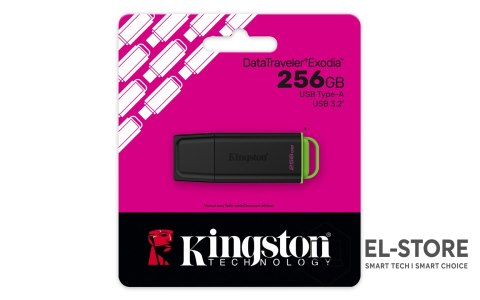 Kingston KINGSTON 256GB Portable USB 3.2 Gen 1 DataTraveler Exodia Black/Green