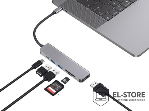 No name Conceptronic DONN02G stacja dokująca USB 3.2 Gen 1 (3.1 Gen 1) Type-C Aluminium