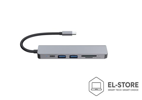 No name Conceptronic DONN02G stacja dokująca USB 3.2 Gen 1 (3.1 Gen 1) Type-C Aluminium
